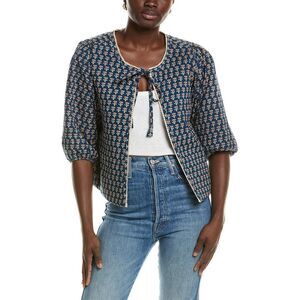 Mer St. Barth Womens  Marisol Boho Jacket, Blue